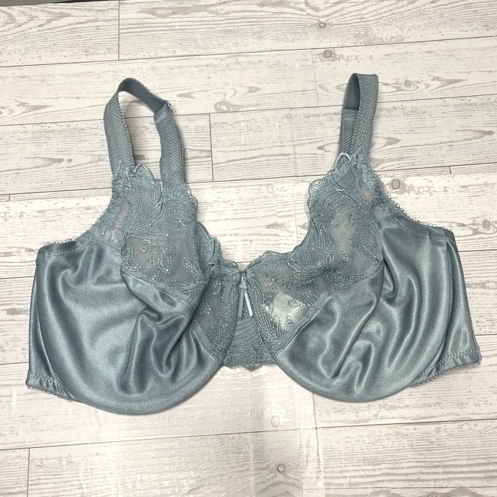 Wacoal Underwire Bra 857361 Dusty Blue Floral Lace 38DD
